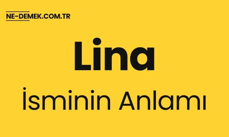 lina isminin anlami