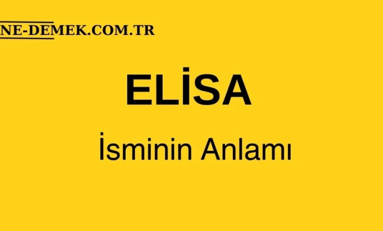elisa isminin anlami