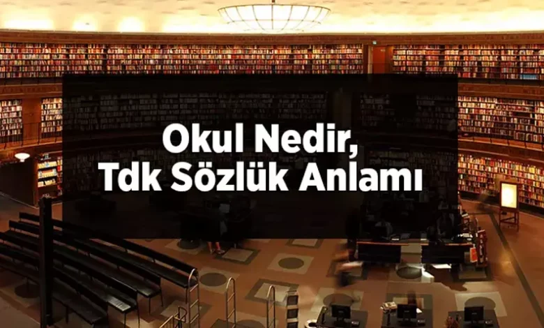 okul sozlukteki anlami