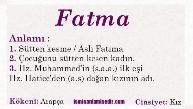 fatma isminin anlami