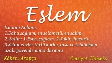 eslemin anlami ne
