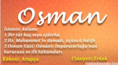osmanin anlami nedir